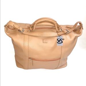 NWT VALENTINA LARGE LEATHER DUFFLE